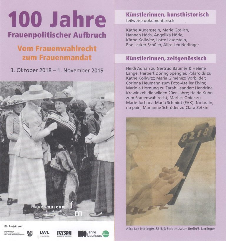 100 Jahre Frauenpolitischer Aufbruch